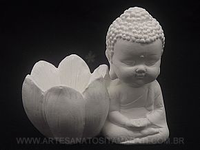 Detalhes do produto Buda Flor de Lotus Gesso